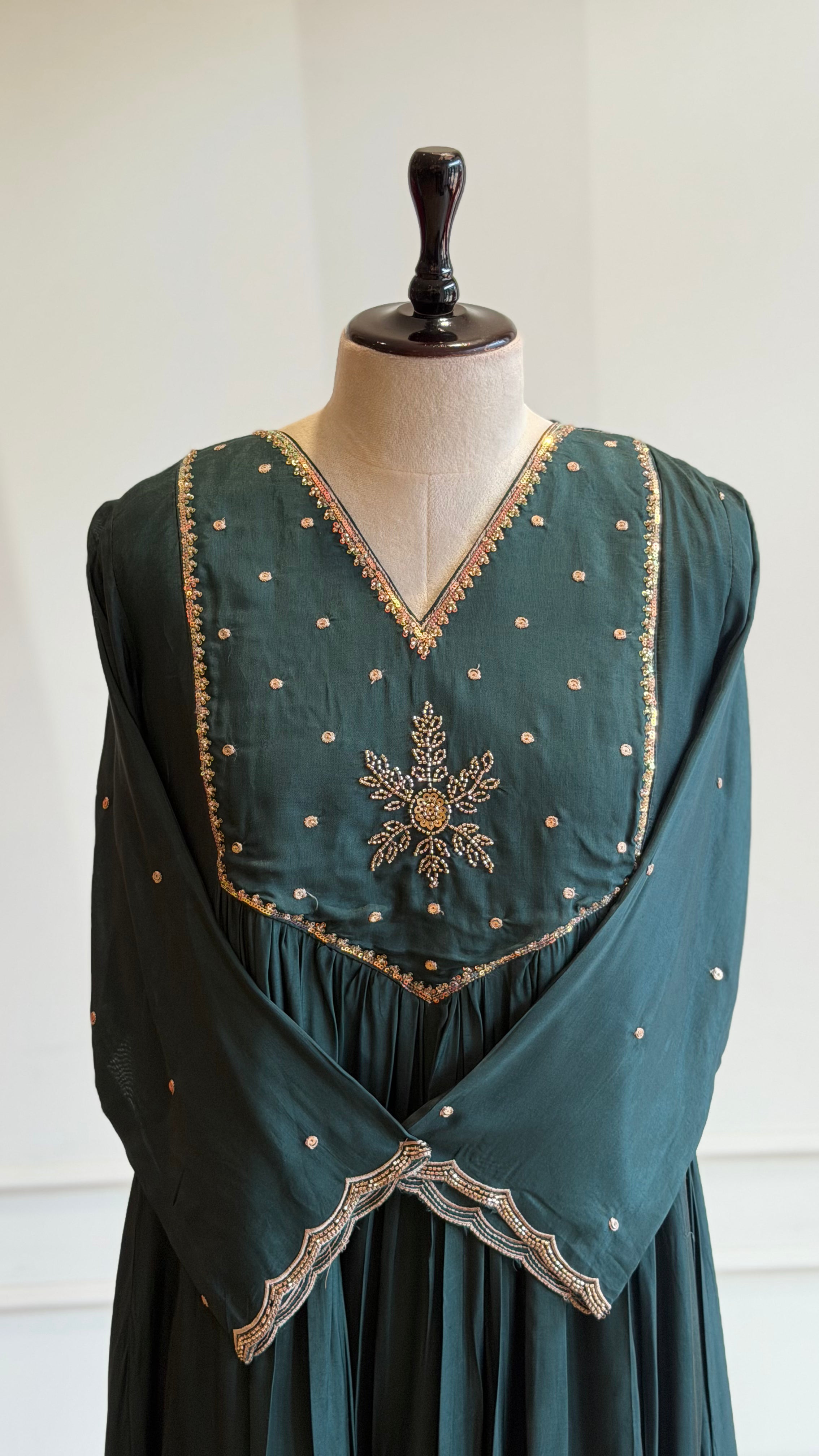 Hand Worked Anarkali Suit - 16565