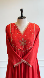 Hand Worked Anarkali Suit - 16565