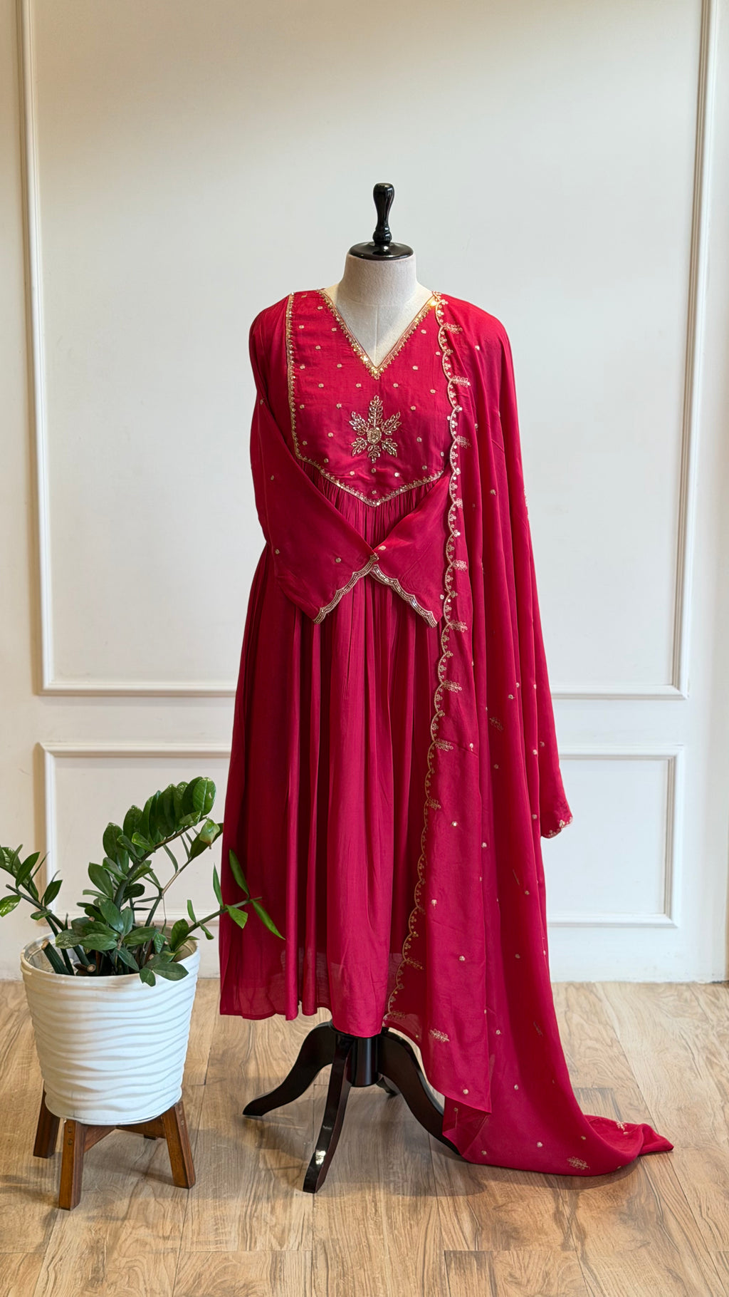 Hand Worked Anarkali Suit - 16565