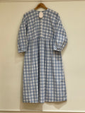 Checked blue dress