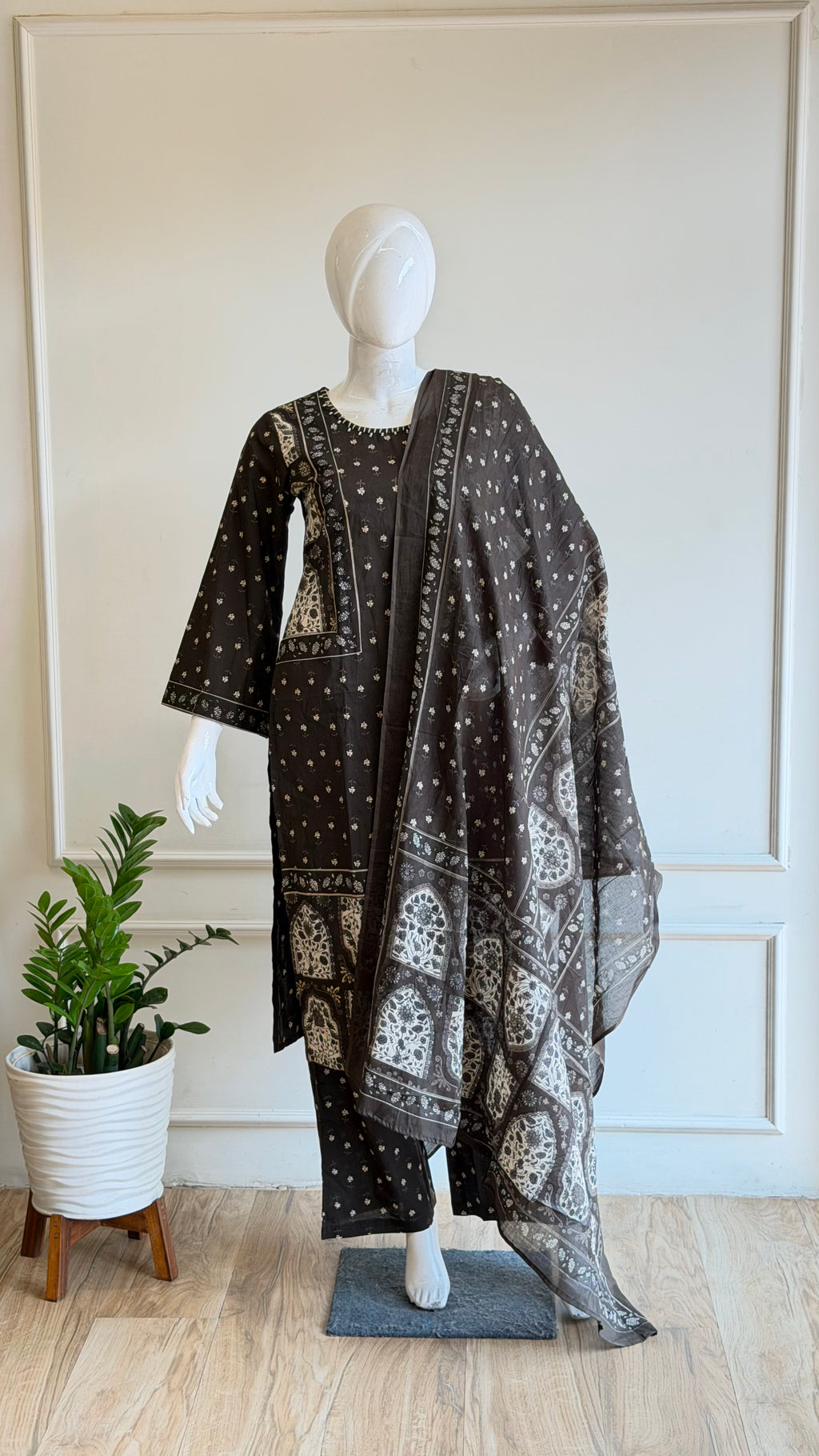 Pakistani printed cotton suit