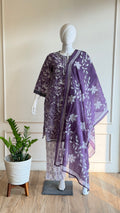 Lavender cotton suit