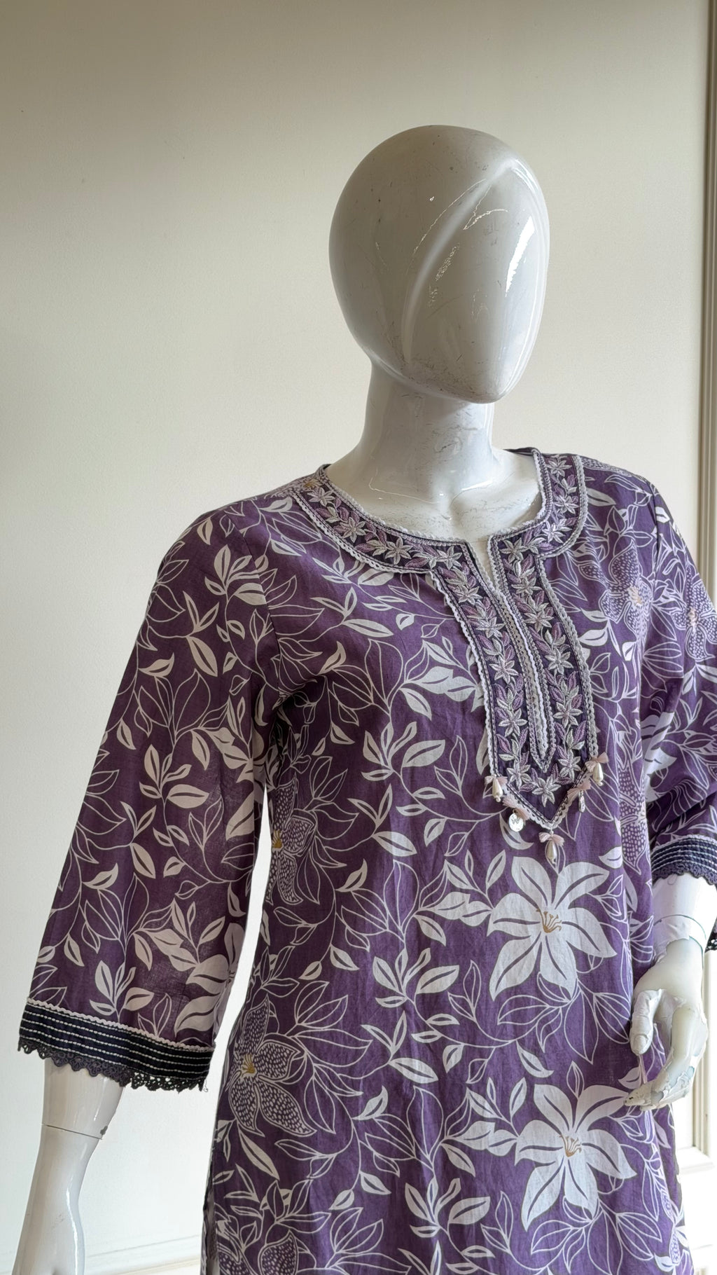 Lavender cotton suit