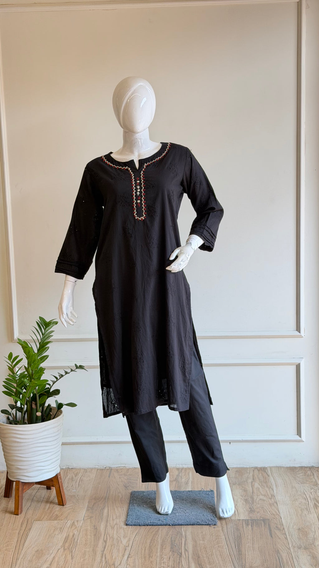 Black hakoba cotton suit