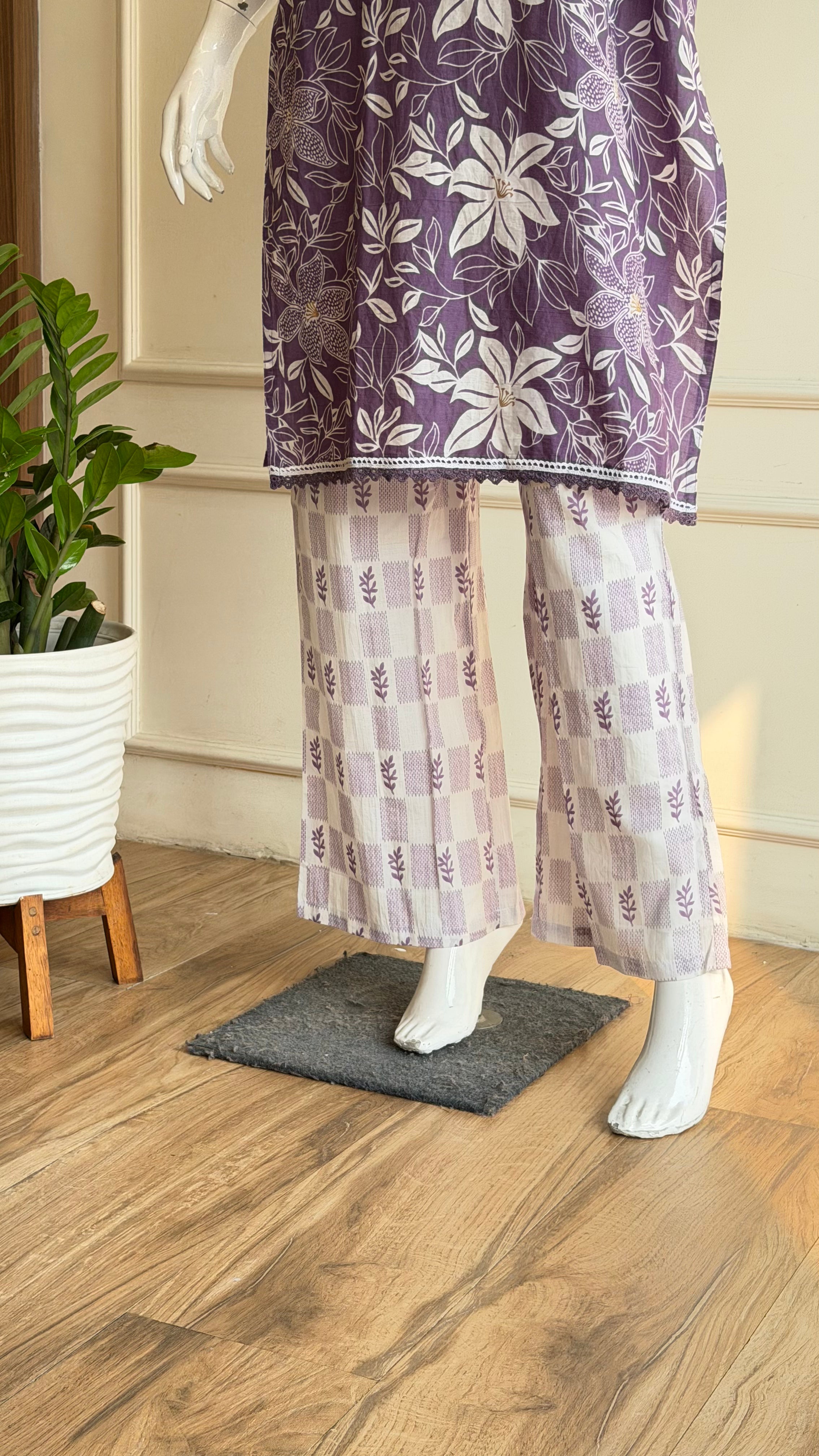 Lavender cotton suit